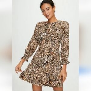 ARITZIA Wilfred Giselle Bison Leopard Print Dress Size 8 EUC